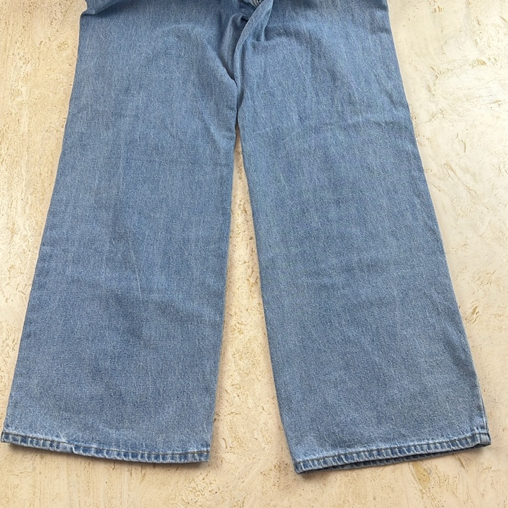 BP high-rise wide leg jeans women’s 29 100% cotton Vtg light destroy - Picture 12 of 13